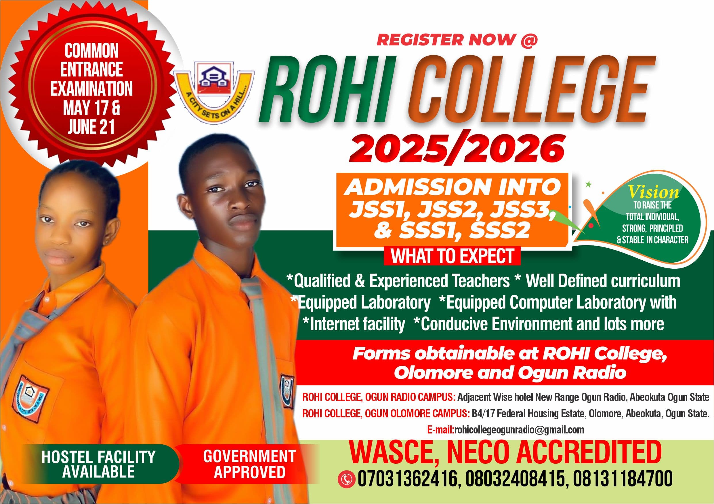 📣 Admission Now Open!